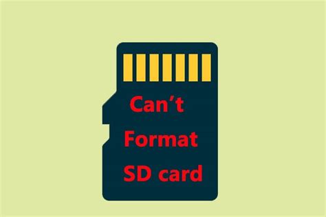 Why can't I format my SD card?
