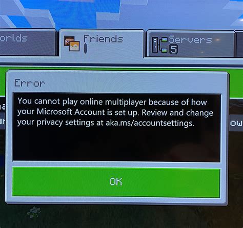 Why can't I play multiplayer on my Microsoft account?