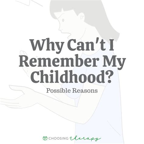 Why can't I remember my childhood?