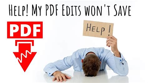 Why can't I save a PDF?