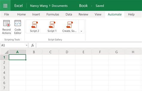 Why can't I see automate tab in Excel?
