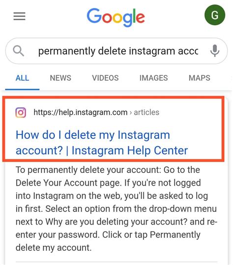 Why can't I see the deactivate option on Instagram?