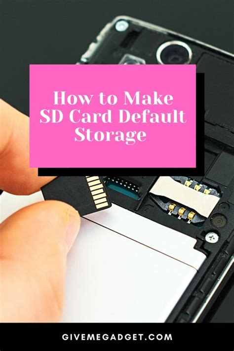 Why can't I set my SD card as default storage?