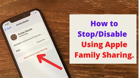 Why can't I stop Family Sharing on iPhone?