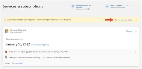 Why can't I turn on recurring billing on Microsoft?