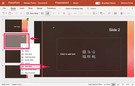 Why can't I unhide a slide in PowerPoint?