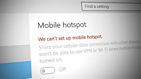 Why can't I use my laptop as a hotspot?