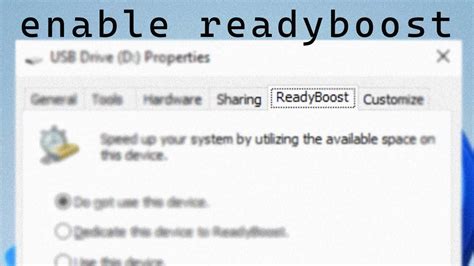 Why can't i enable ReadyBoost?