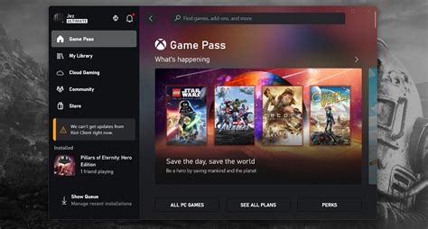 Why can't i install games from Game Pass?
