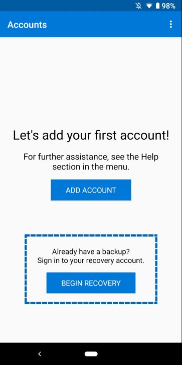 Why can't i recover my authenticator app?