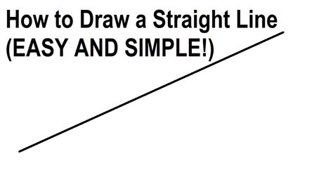 Why can't we draw a straight line?