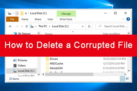 Why can't you delete corrupted files?