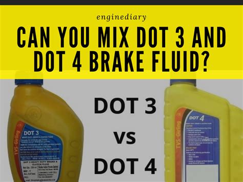 Why can't you mix DOT 3 and DOT 4?