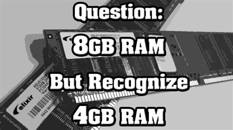 Why can I only use 4GB of my 8GB RAM?
