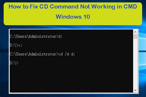 Why cd is not working in cmd?