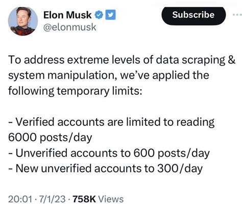 Why did Elon Musk limit Twitter?