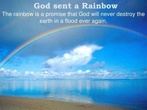 Why did God send a rainbow?