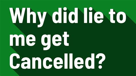 Why did Lie to Me get Cancelled?