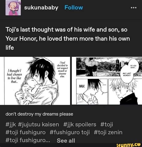 Why did Toji leave his wife?