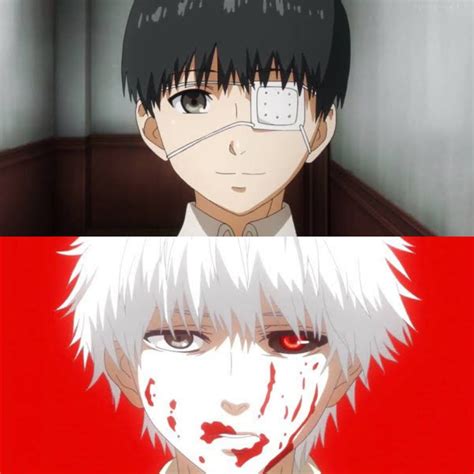 Why did kaneki's hair turn white?