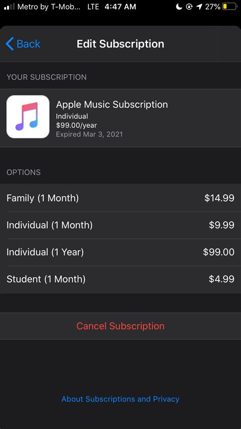Why did my Apple Music expire?