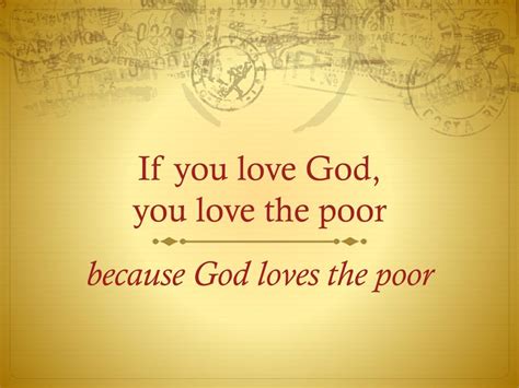 Why do God love the poor?