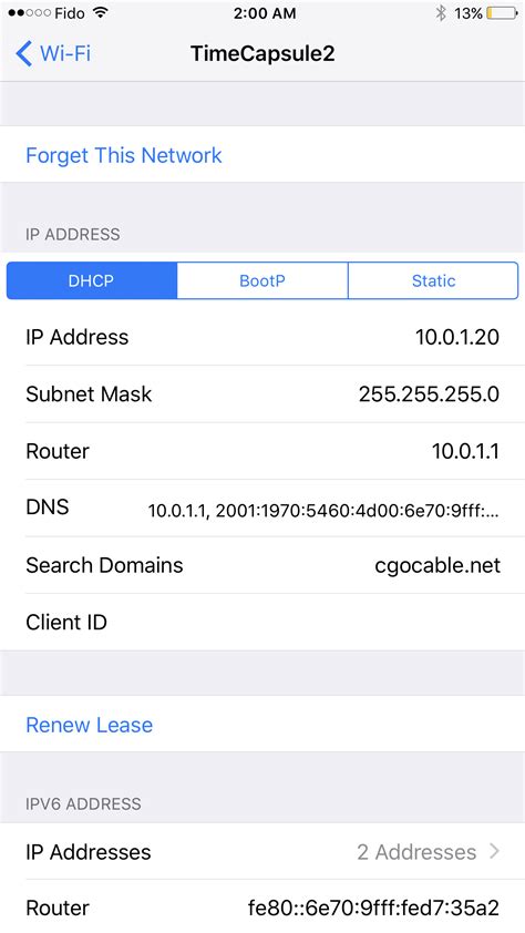 Why do I have 2 IP addresses on my Iphone?
