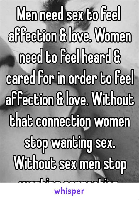 Why do I need sex to feel loved?