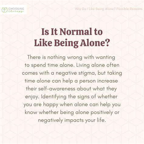 Why do I prefer to be alone?