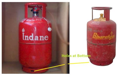 Why do LPG cylinders have bottom holes?