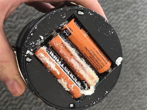 Why do batteries leak white stuff?