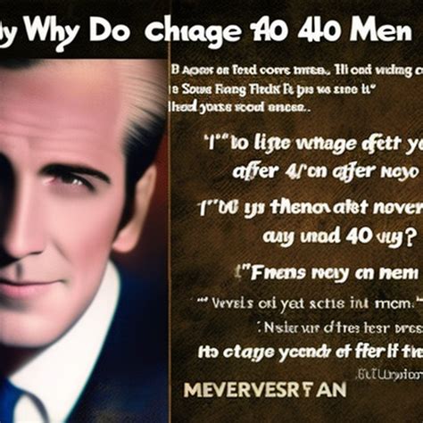 Why do men change after 40?