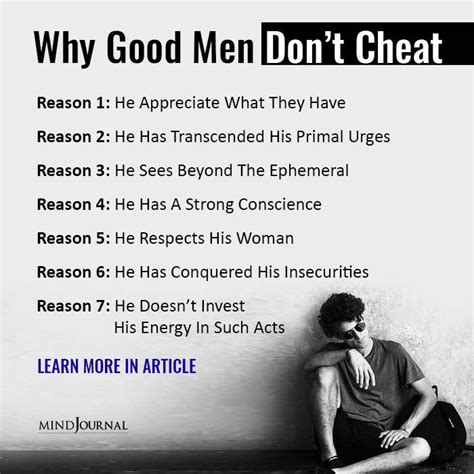 Why do men cheat on good partners?