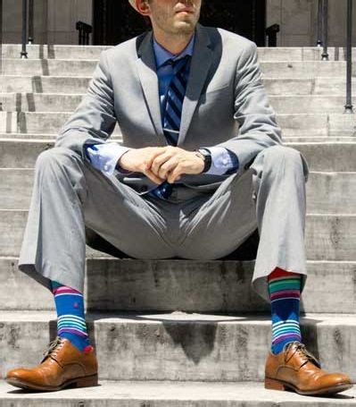 Why do men wear colorful socks?