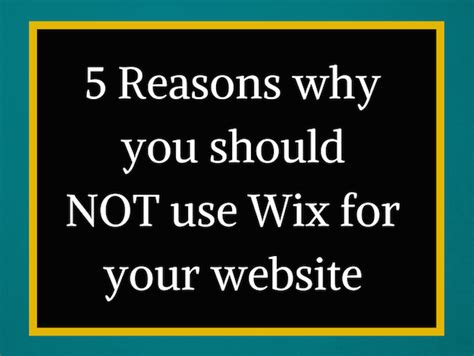 Why do people not use Wix?