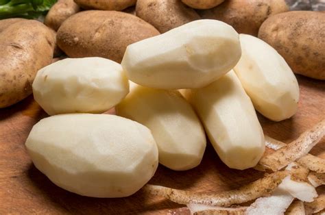 Why do potatoes turn brown in air?
