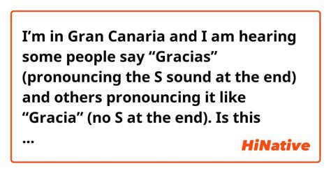 Why do some Spanish say Gracia?