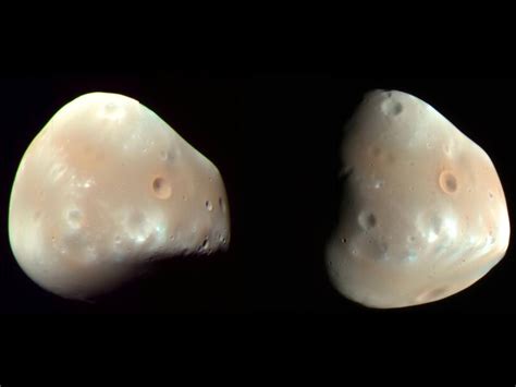 Why do the moons of Mars have a strange shape?