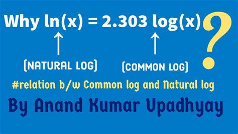 Why do we multiply 2.303 to ln into log?