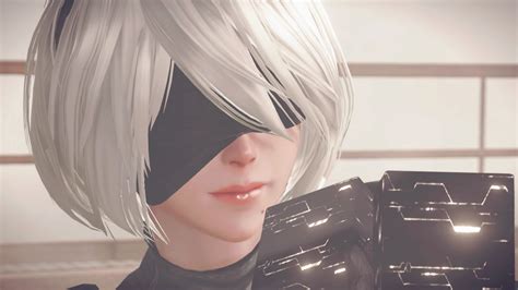 Why does 2B hide her eyes?