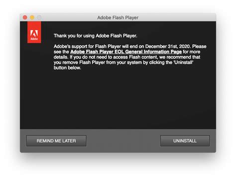 Why does Adobe Flash keep asking to uninstall?