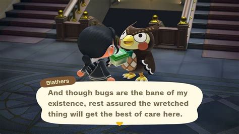 Why does Blathers hate bugs?