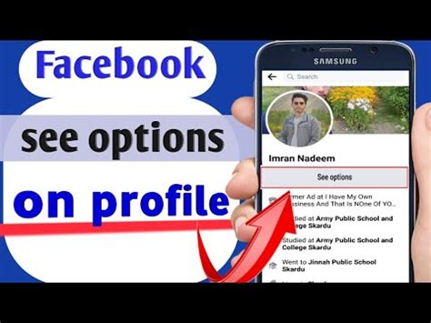 Why does Facebook say see options instead of add friend?