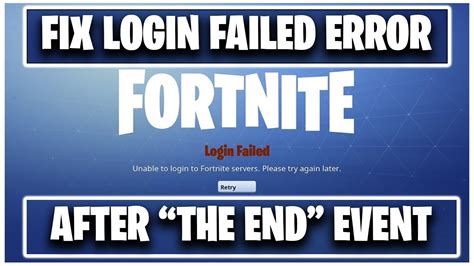 Why does Fortnite keep saying login failed?