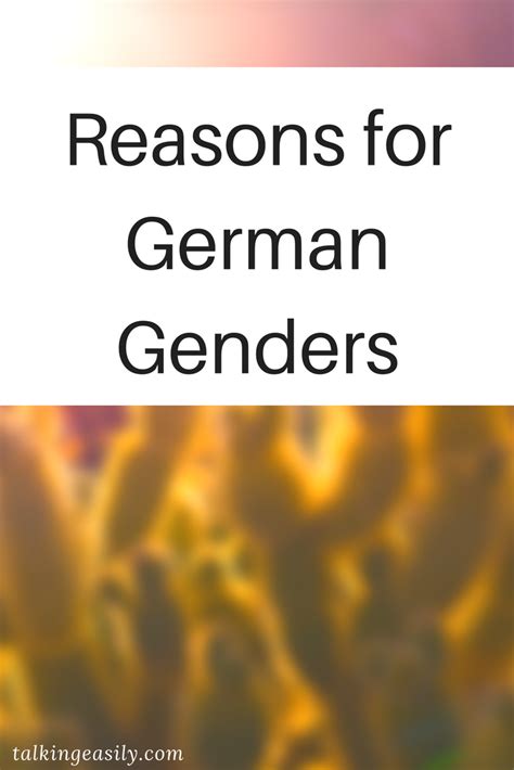 Why does German have 3 genders?