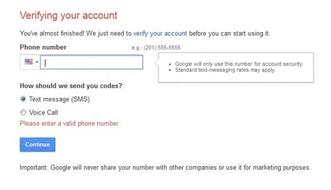 Why does Gmail require a phone number?