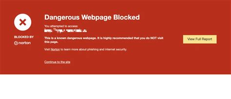 Why does Norton say unsafe site?