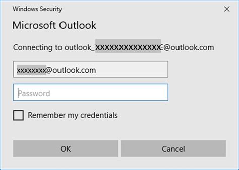 Why does Outlook not remember my password?