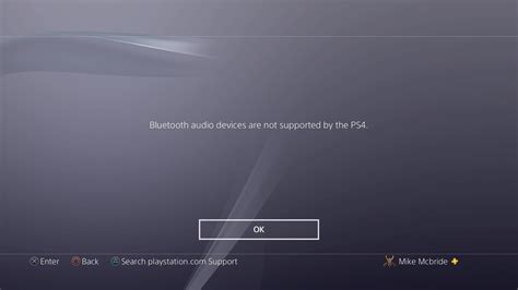 Why does PS4 not support Bluetooth audio?