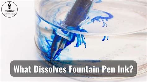 Why does alcohol dissolve pen ink?